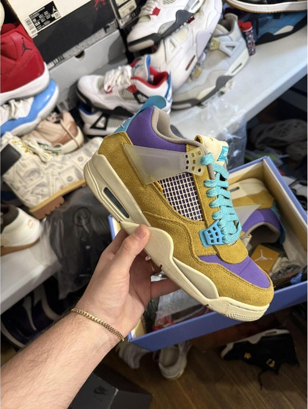 Jordan retro 4 union desert moss sz 10